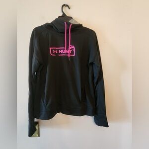 Under Armour Cowl Neck Sweatshirt Black/pink Hunt womens medium